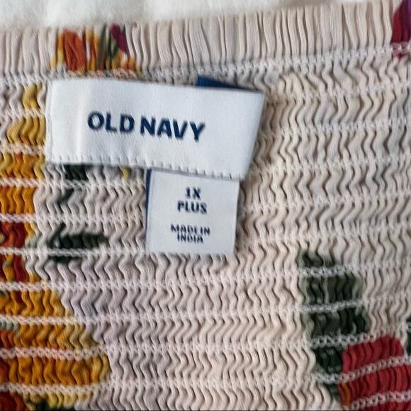 Old Navy Plus flutter Ruffle Neckline Knee Length dress size 1X - Picture 2 of 9